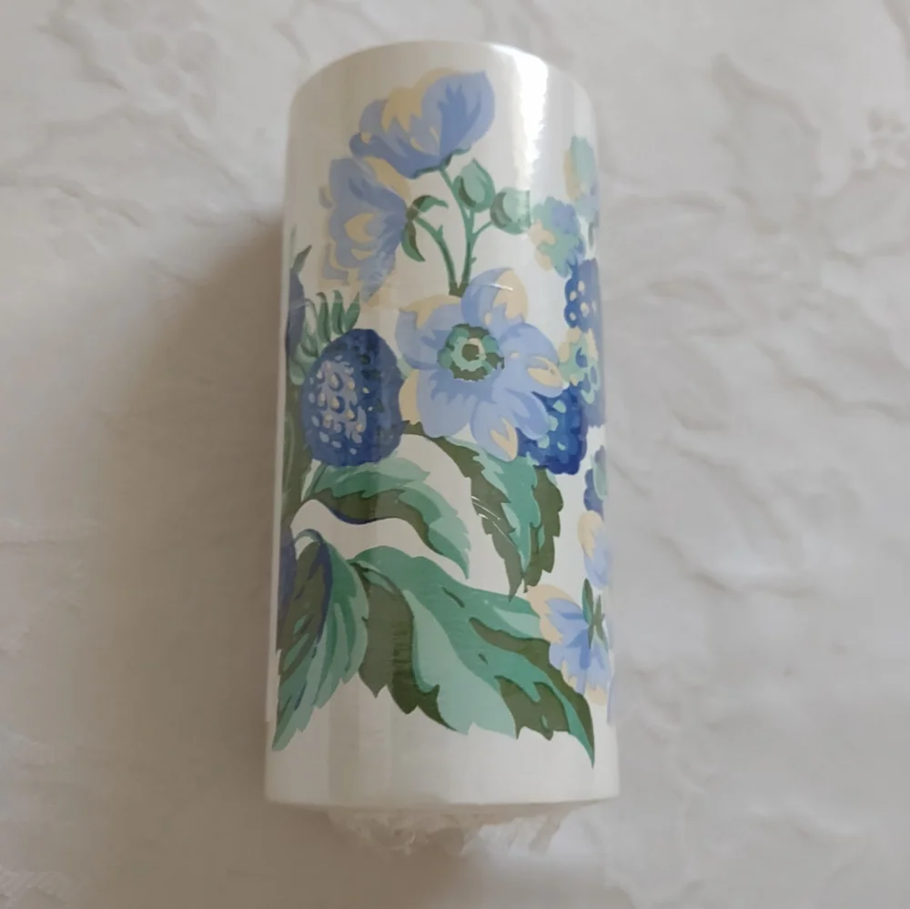 Laura Ashley Home wallpaper border Bramble Sapphire white floral